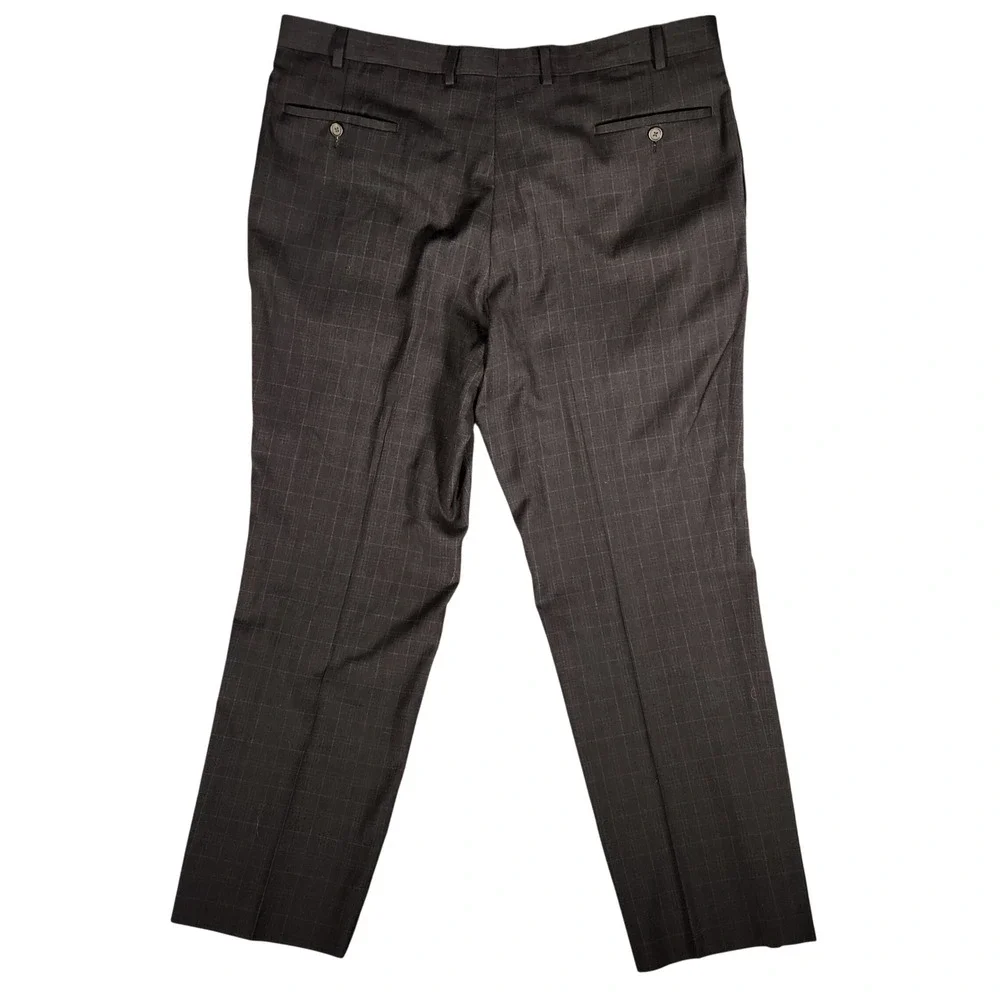 Ralph Ralph Lauren Dress Pants Mens 38x29 Charcoal Grey Excellent Windowpane